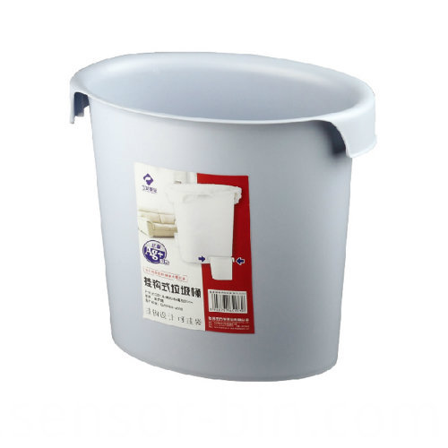 Oval Open Top Plastic Waste Bin with Hook (FF-5203)